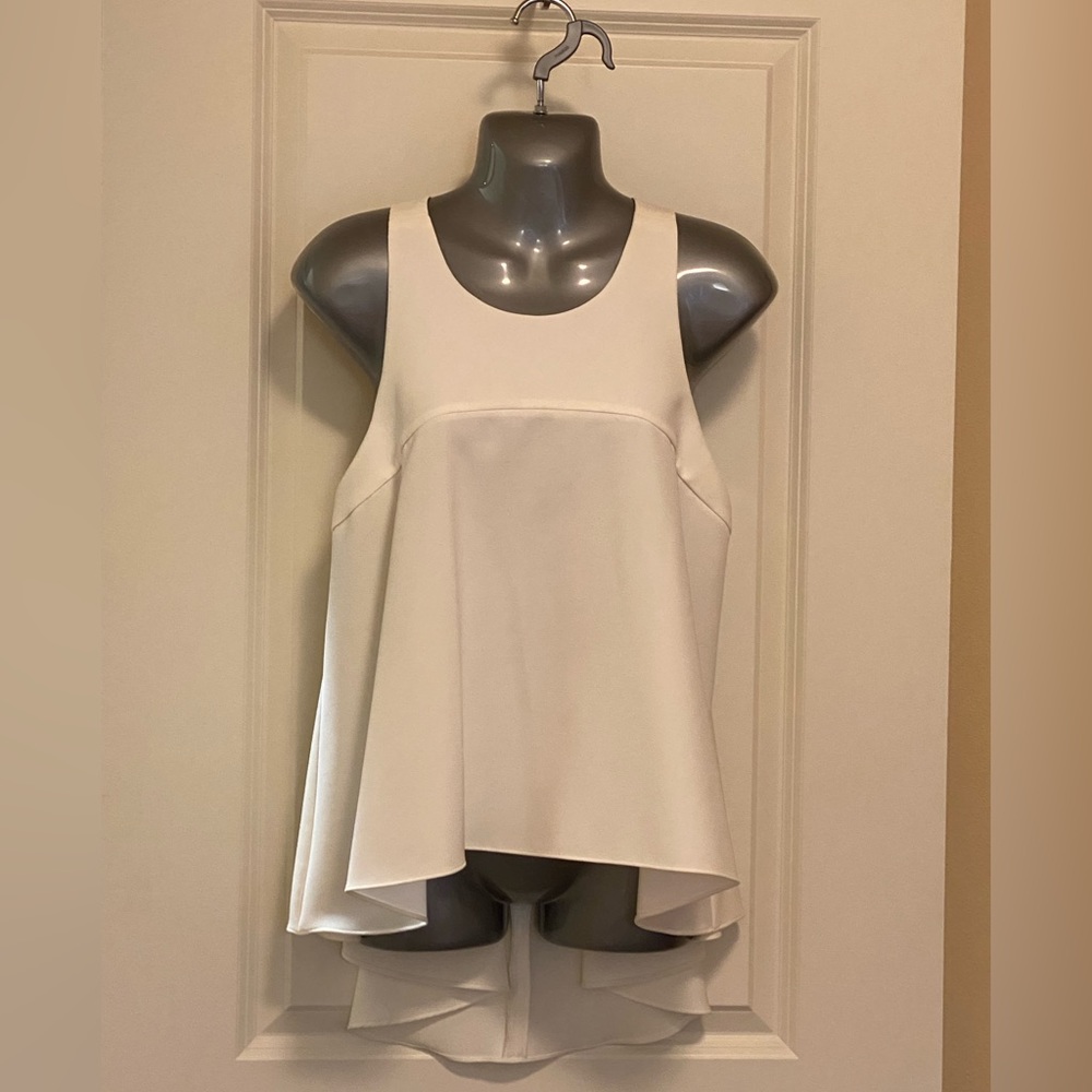 MILLY white sleeveless swing top Size 8